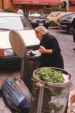 frugare nei cassonetti